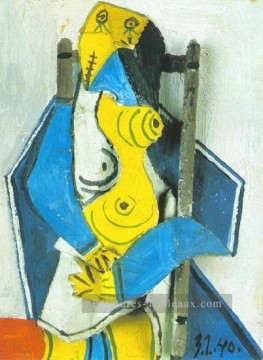  mme - Femme assise dans un fauteuil 3 1940 Cubisme
